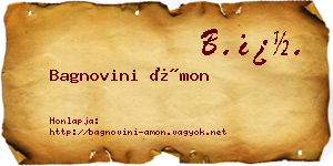 Bagnovini Ámon névjegykártya